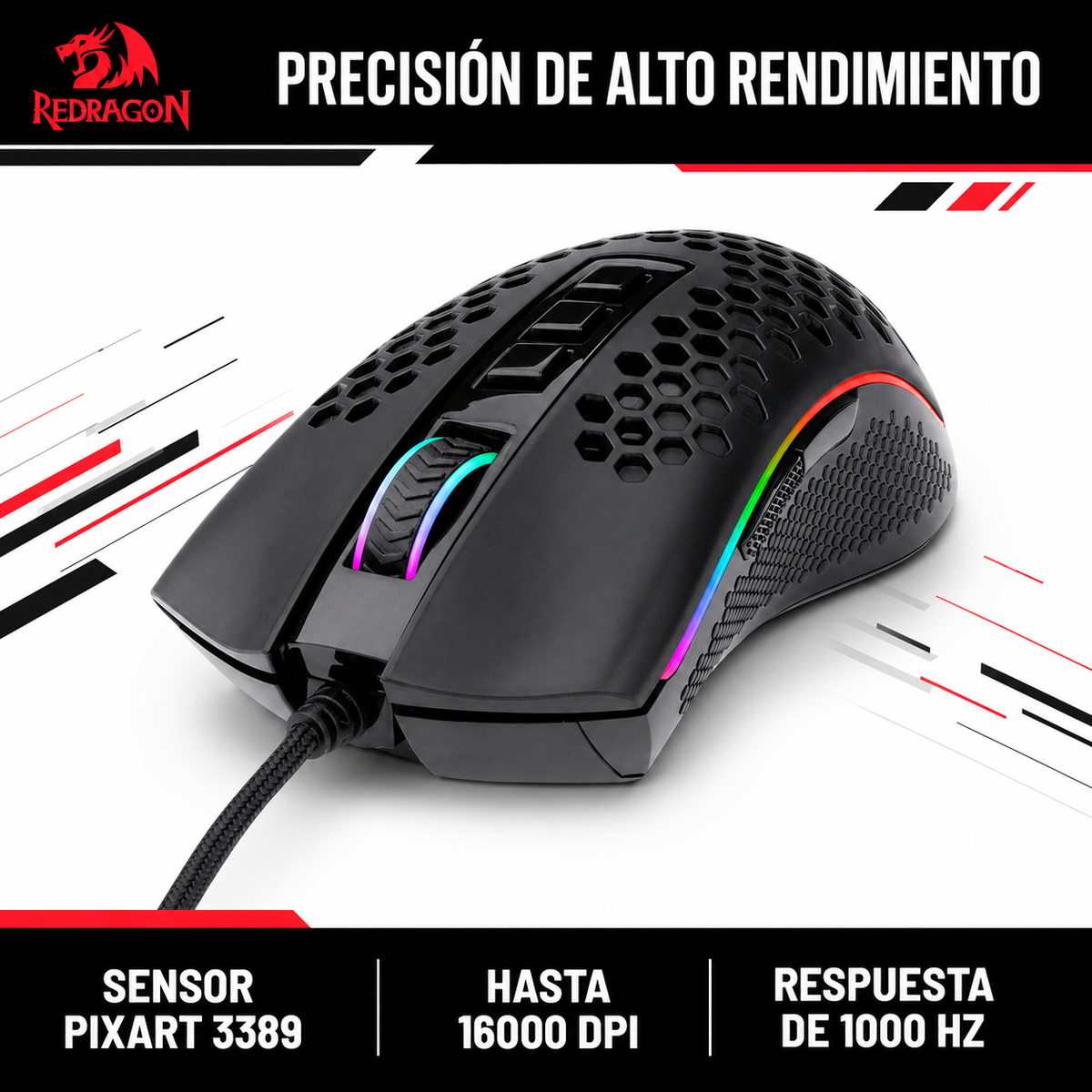 Mouse Gamer Redragon Gamer Storm Elite Gaming 16.000 Dpi