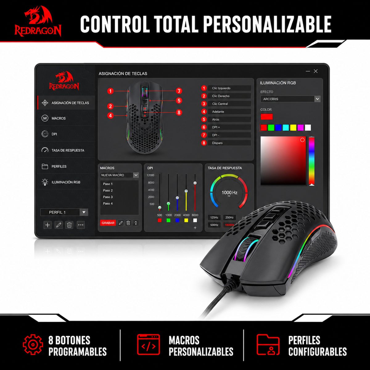 Mouse Gamer Redragon Gamer Storm Elite Gaming 16.000 Dpi