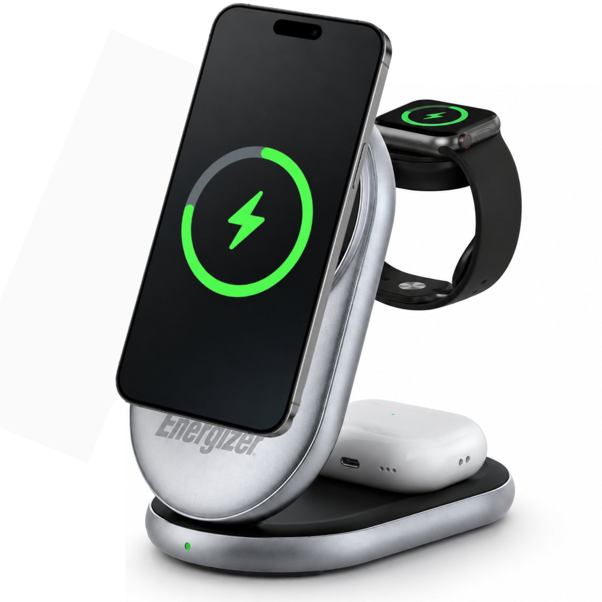 Base de Carga Inalámbrica Magnética Energizer 15W  3en1