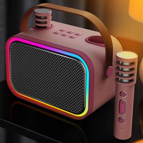 Karaoke Infantil RGB con 2 Micrófonos Inalámbricos Pink My Lil Dual Voice