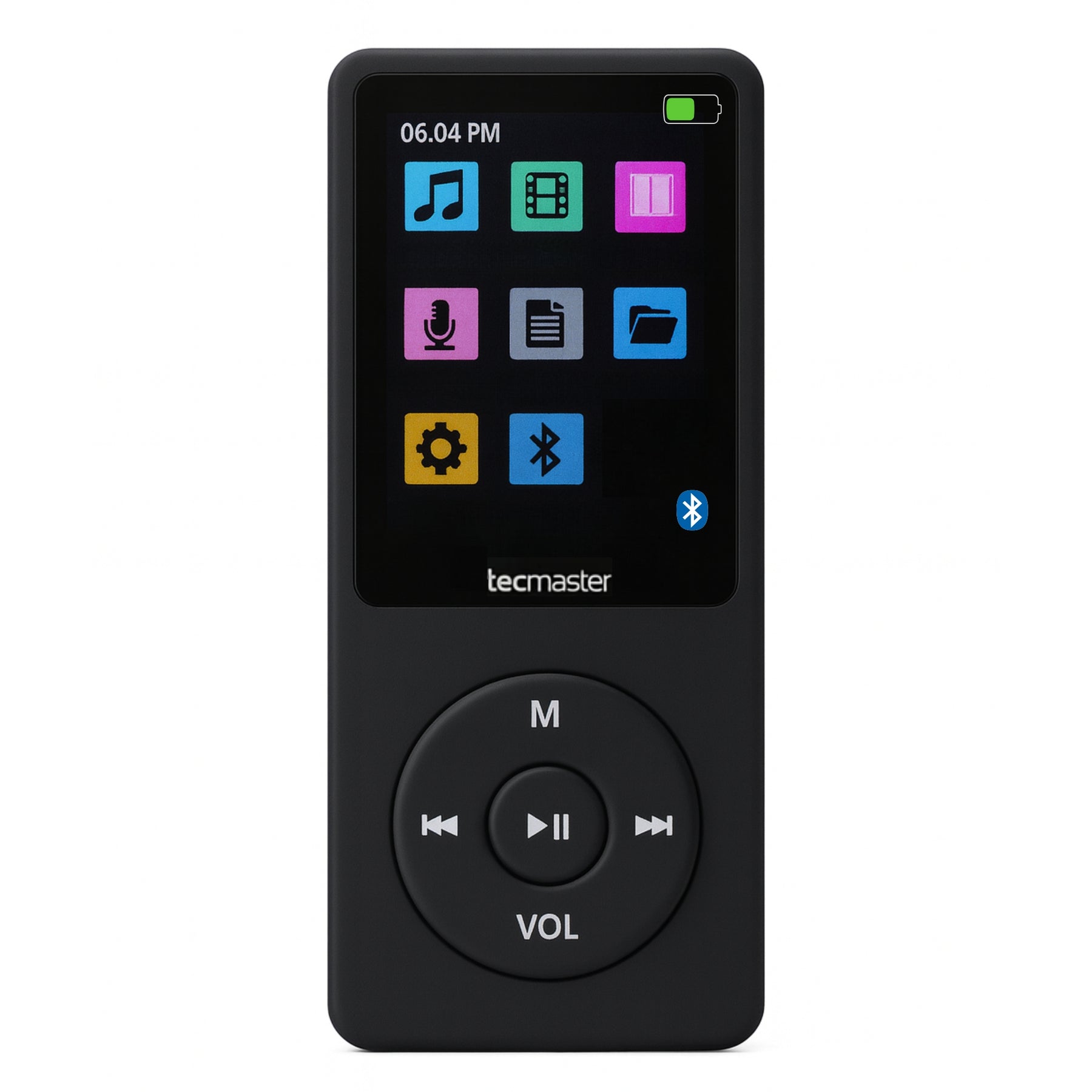 Reproductor MP3 16GB Bluetooth 5.0 Tecmaster TM-300523 Negro