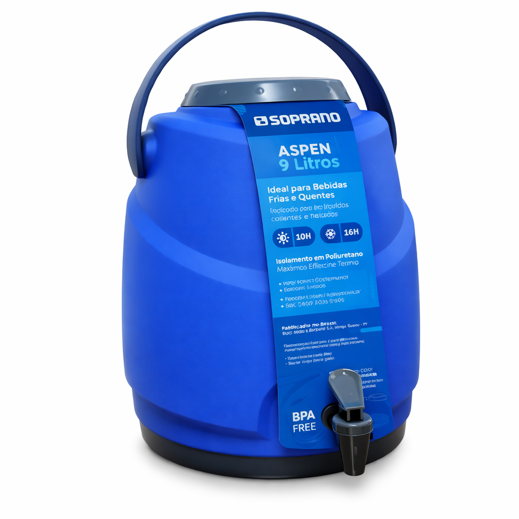 Maxi Termo 12 Litros Soprano Azul para Agua Fria y Caliente