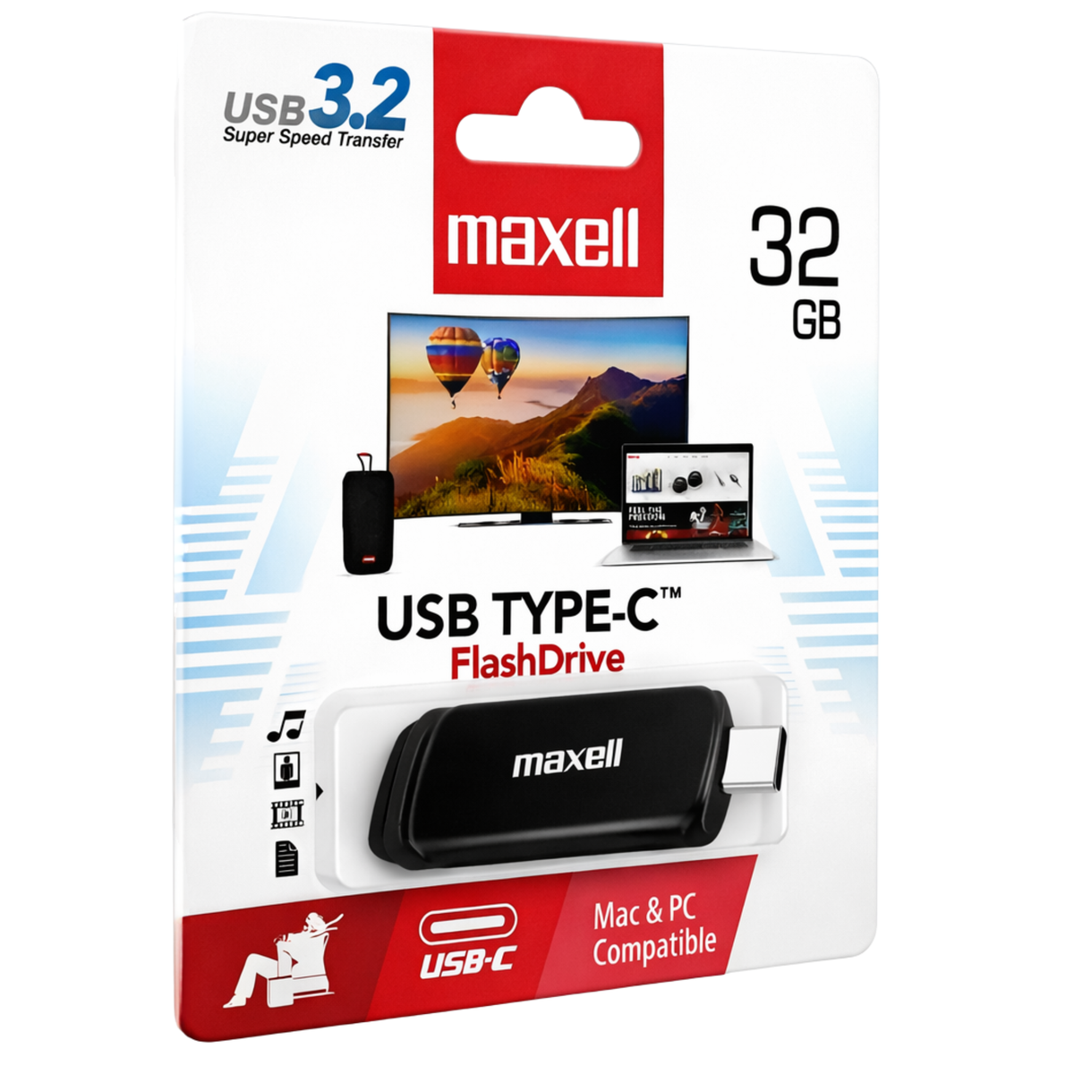 Pendrive Type-C Maxell 32 GB USB-C Versión 3.2 High Performance
