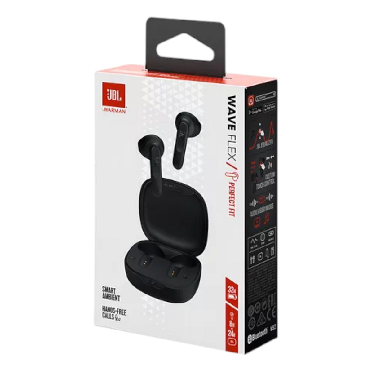 Audífonos Bluetooth JBL Wave Flex Black 32Hrs Deep Bass IP54