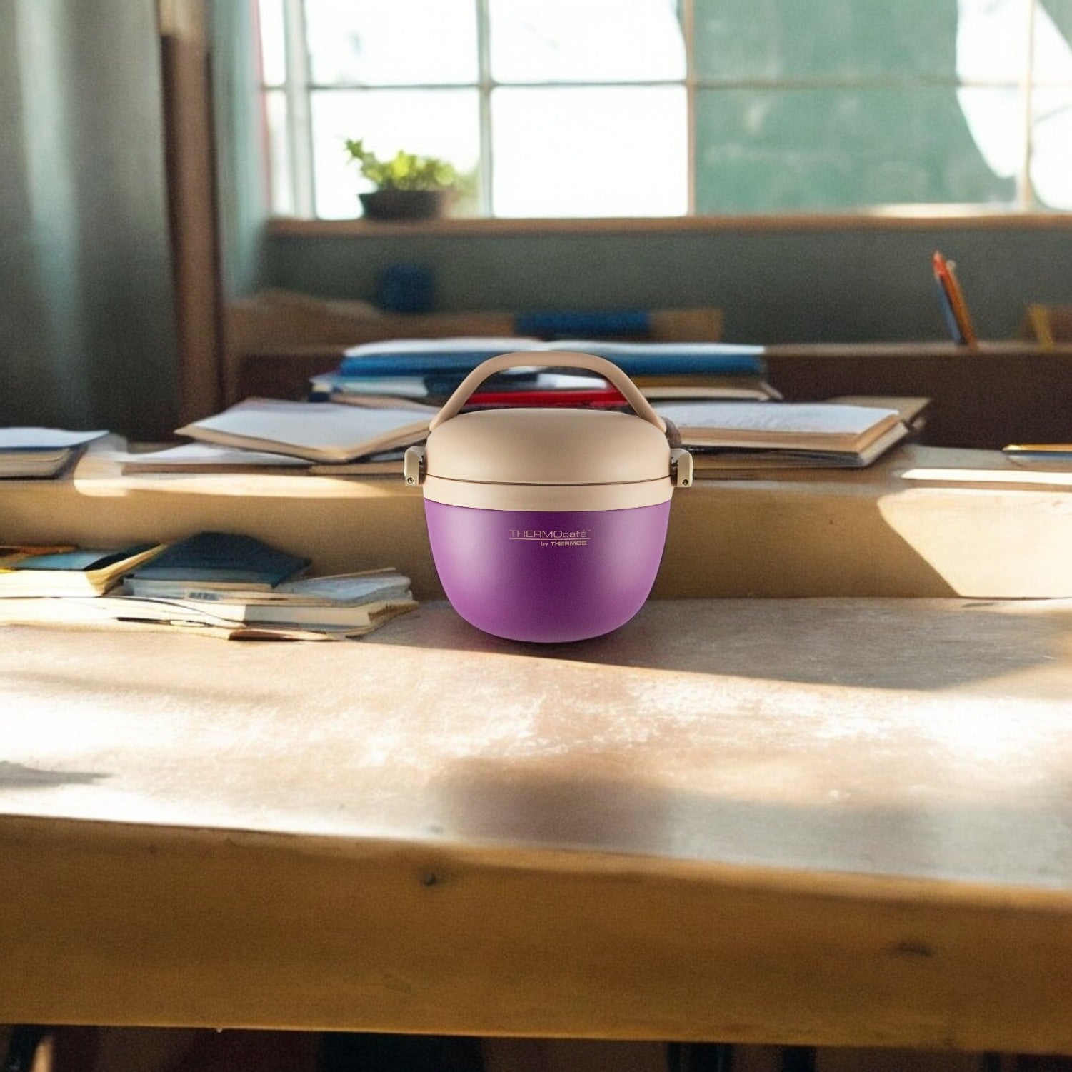 Termo de Comida Inox Purple BS25 Domo 600ML Thermos CRB-600P