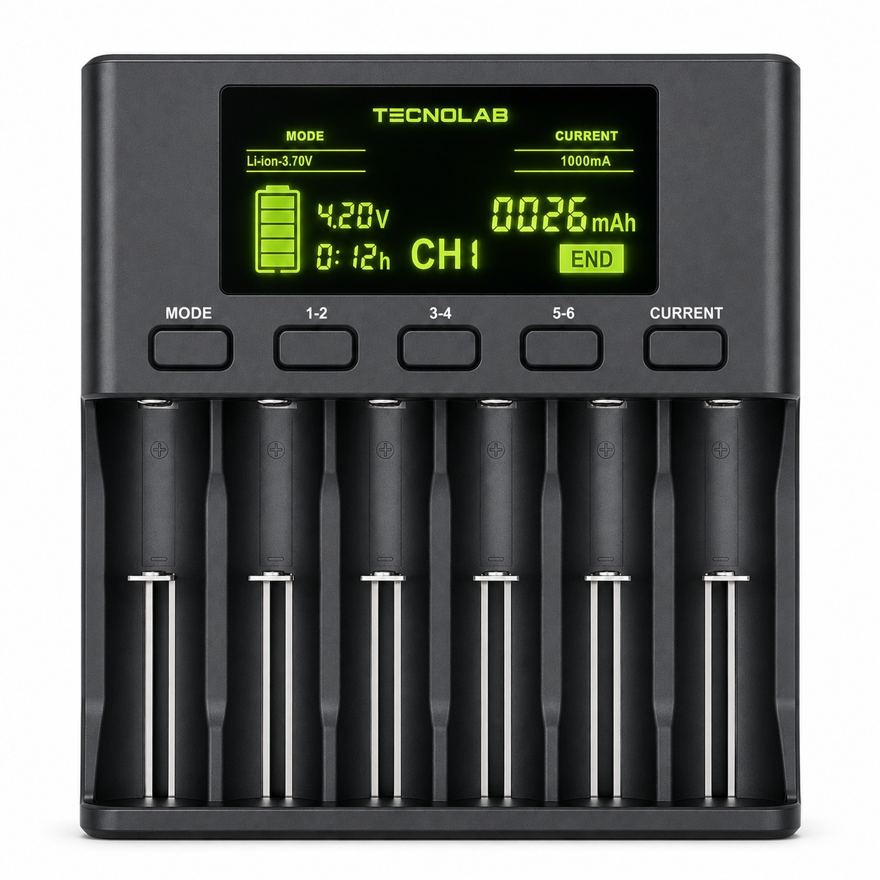 Cargador de Pilas Universal Carga Rápida para 6 Pilas TL110