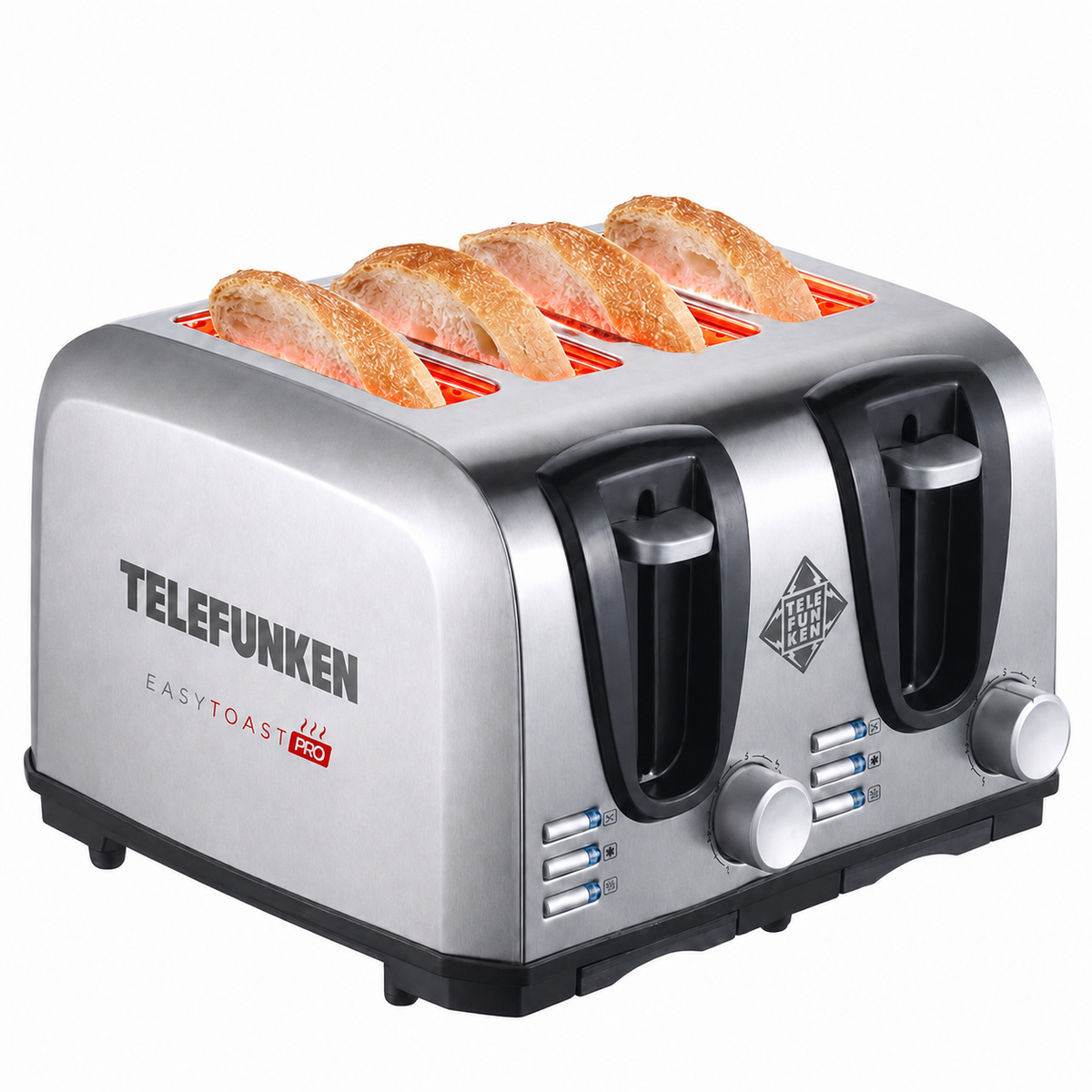Tostador Eléctrico Doble  (4en1) Easy Toast Pro Inox 1450W