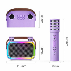 Karaoke Infantil RGB con 2 Micrófonos Inalámbricos Lila My Lil Dual Voice