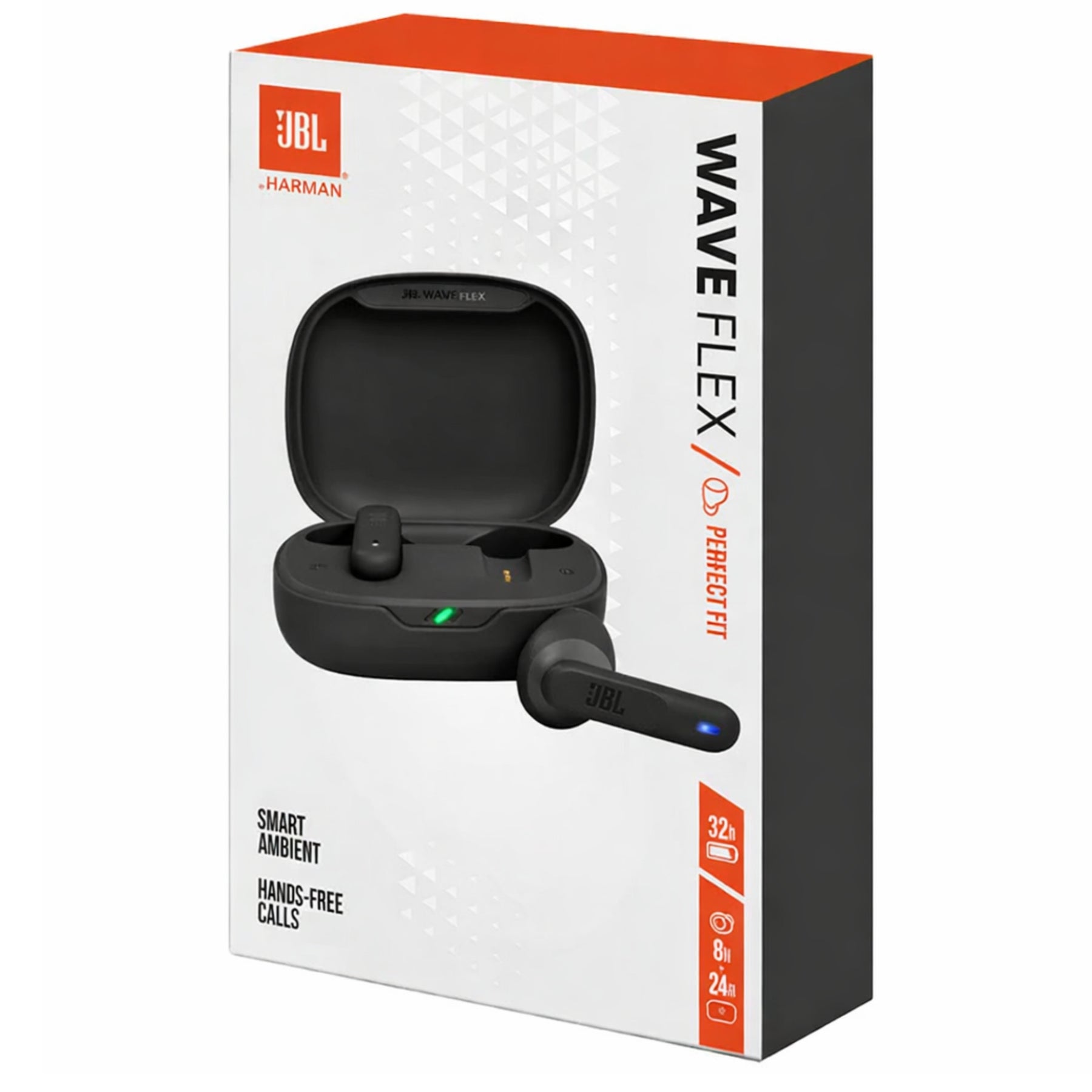Audífonos Bluetooth JBL Wave Flex Black 32Hrs Deep Bass IP54