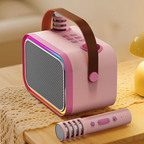Karaoke Infantil RGB con 2 Micrófonos Inalámbricos Pink My Lil Dual Voice