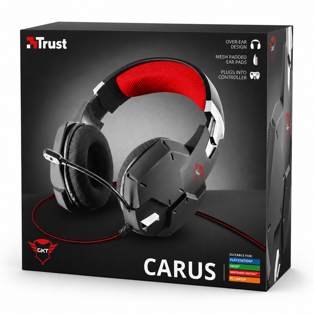 Audifonos Gamer Trust Carus Gxt322 Black Pack Multi Plataformas