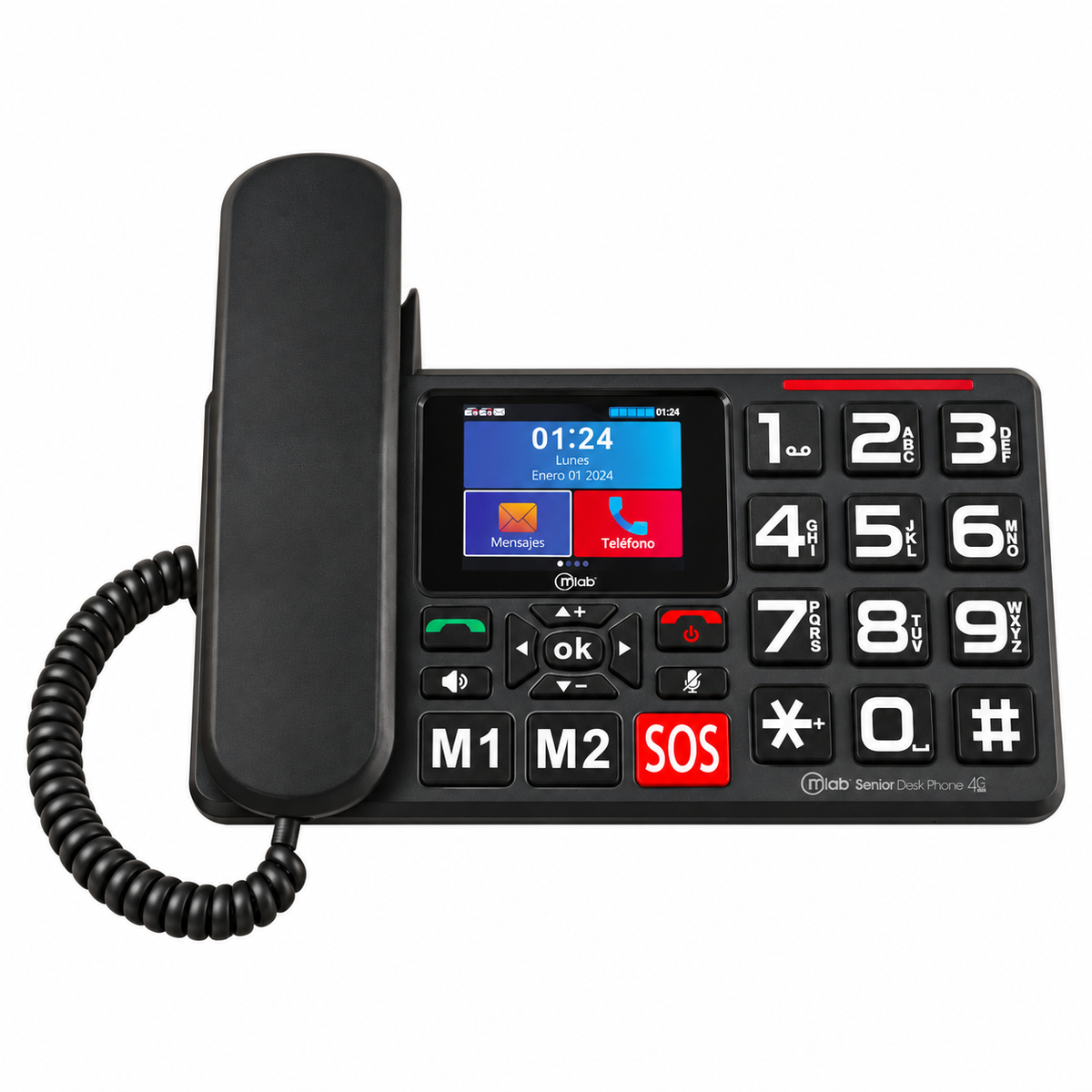 Teléfono Senior de Mesa 4G LTE con Pantalla y Botón S O S
