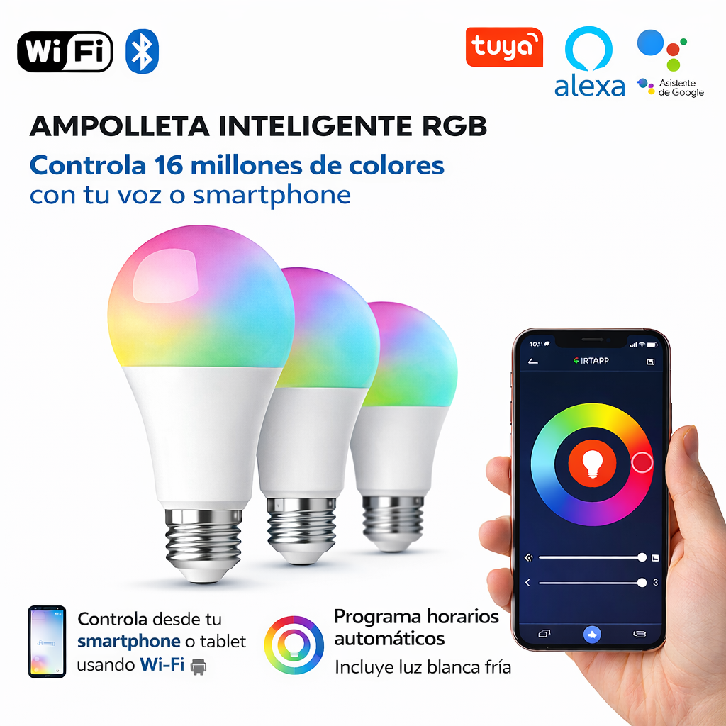 Ampolleta Irt Smart Wifi Colores E27 E27Wififr