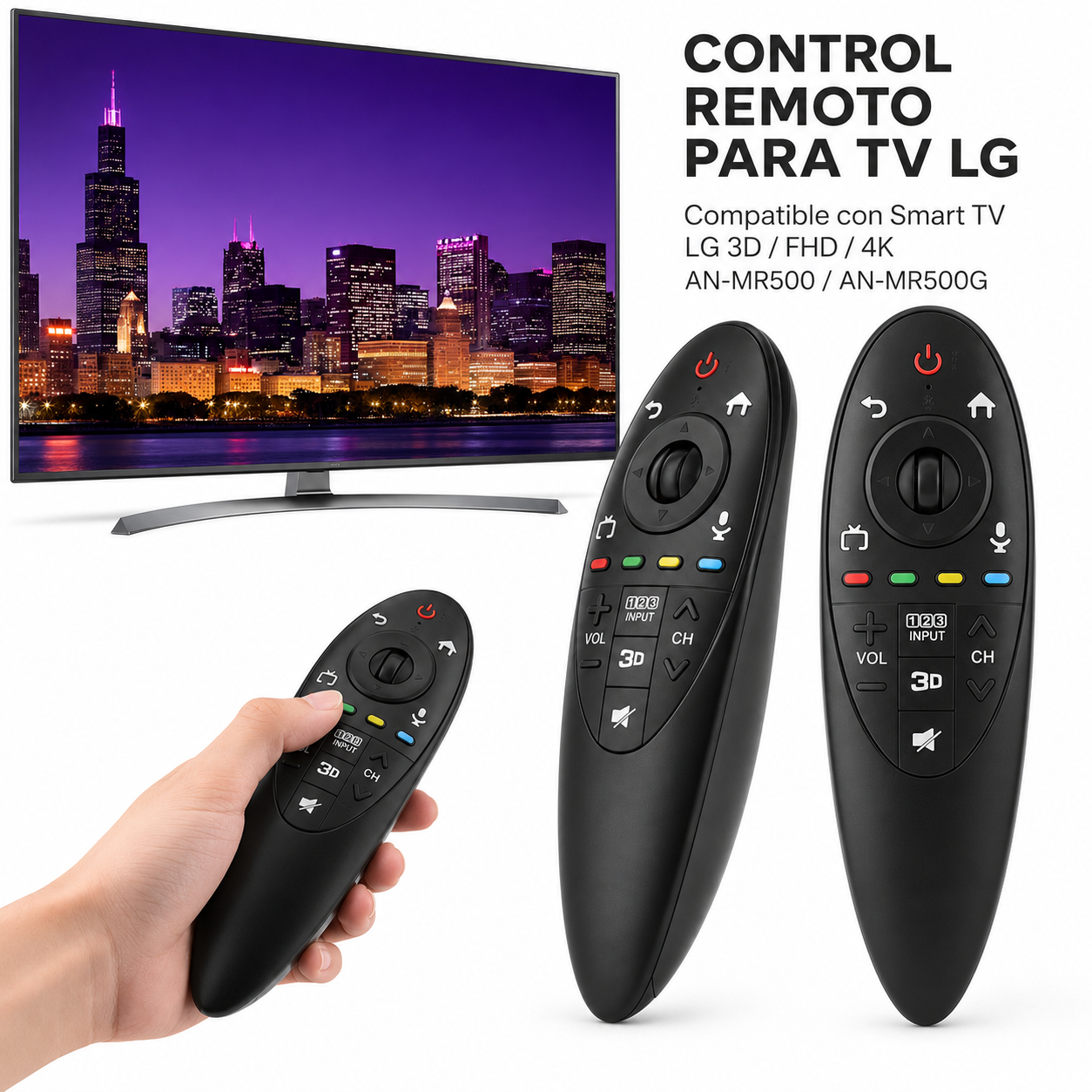 Control Remoto Magic para Smart TV LG 3D / 4K / TL471 Black