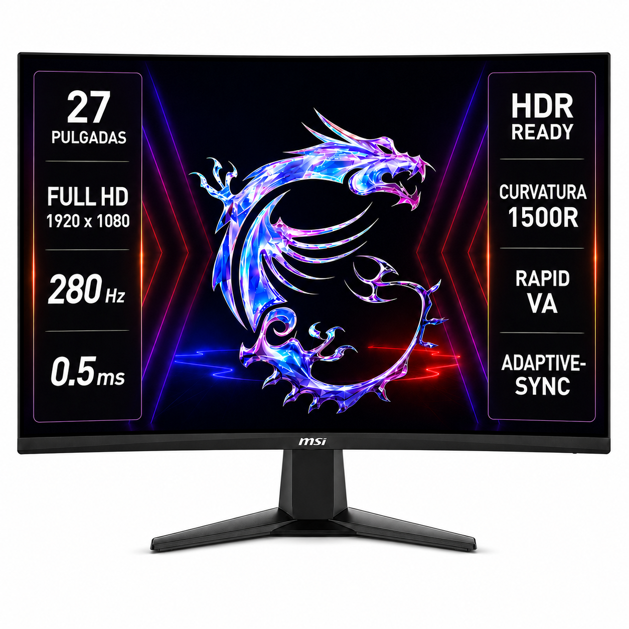 Monitor Gamer MSI 27" Full HD 280HZ+ HDR Ultra Flat IPS 1ms