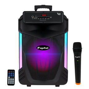 Parlante Karaoke de 15" RGB Recargable + Micrófono Inalámbrico BT15L