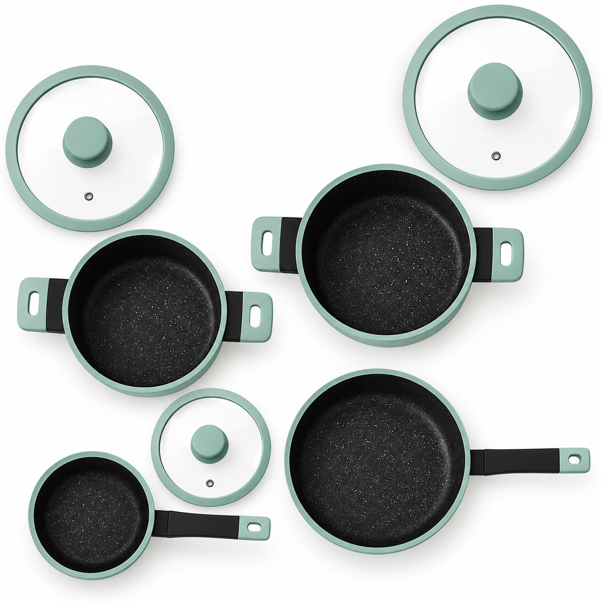 Pack Batería de Cocina Profesional KW Forged Aluminum Mint