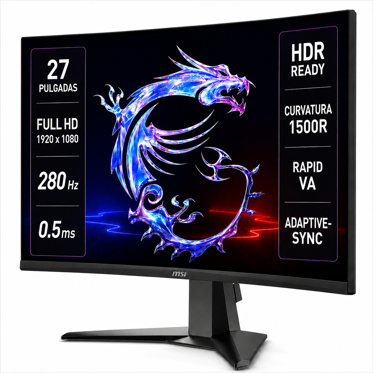 Monitor Gamer MSI 27" Full HD 280HZ+ HDR Ultra Flat IPS 1ms