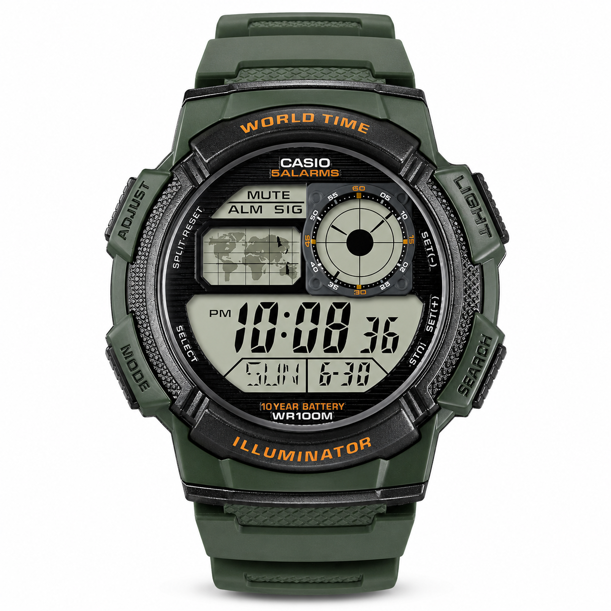Reloj de Hombre Casio Musgo AE-1000W-3AVDF Classic Style