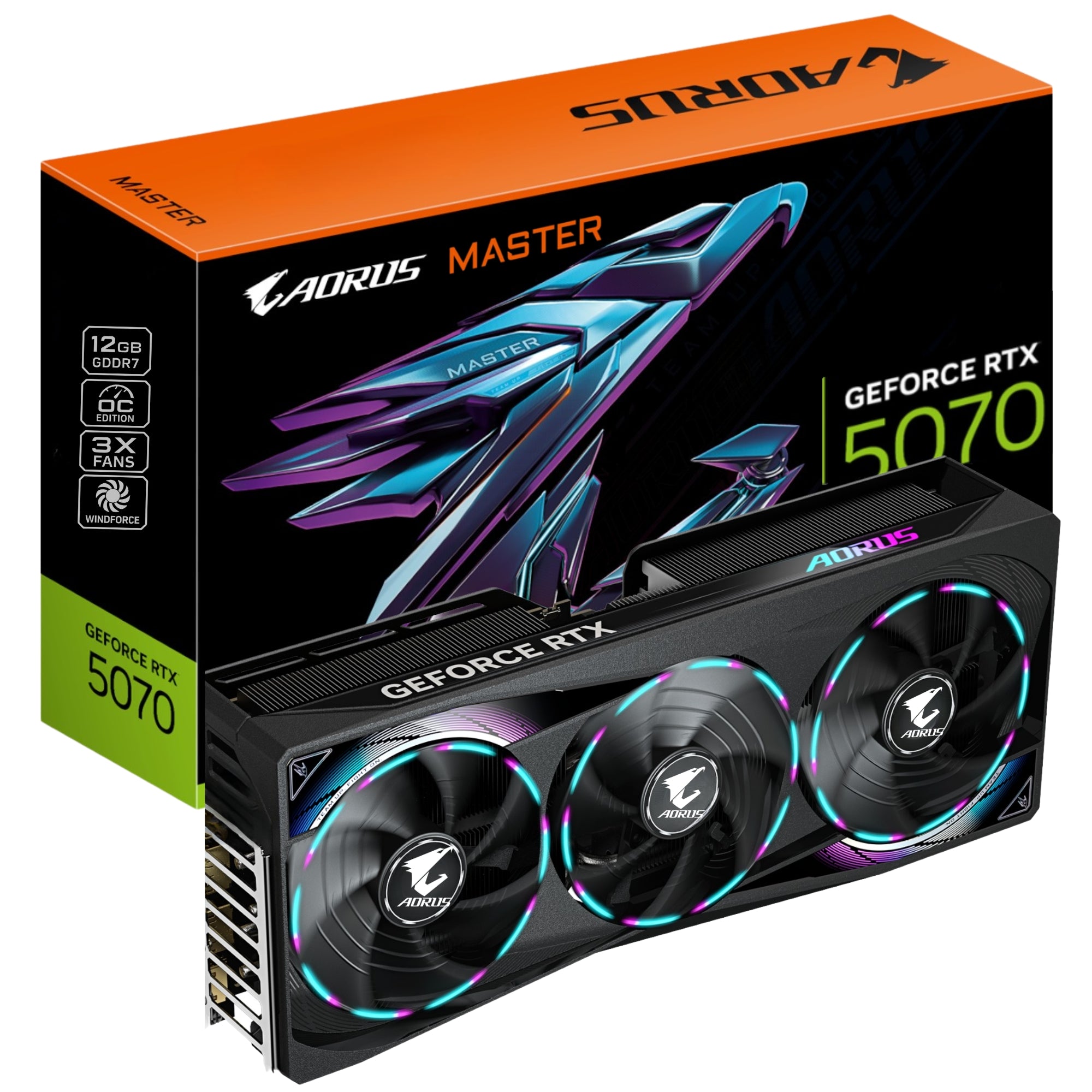 Tarjeta de Video Aorus Master RTX 5070 12GB GDDR7 PCI-E 5.0