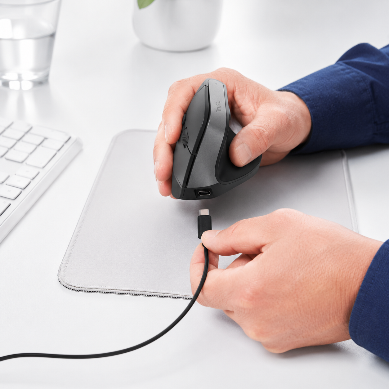Mouse Inalámbrico Vertical Ergonómico Bayo+ Bluetooth / USB
