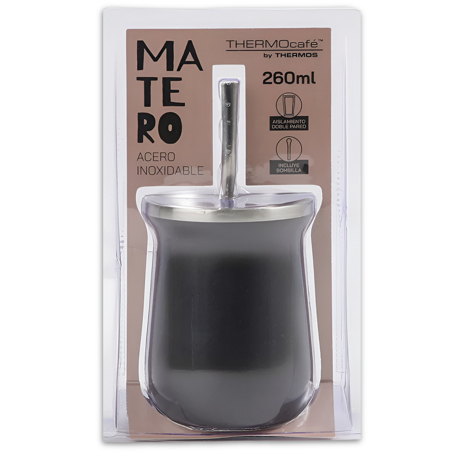 Vaso Mug Térmico para Mate Inox 260ML Granite Dark Edition