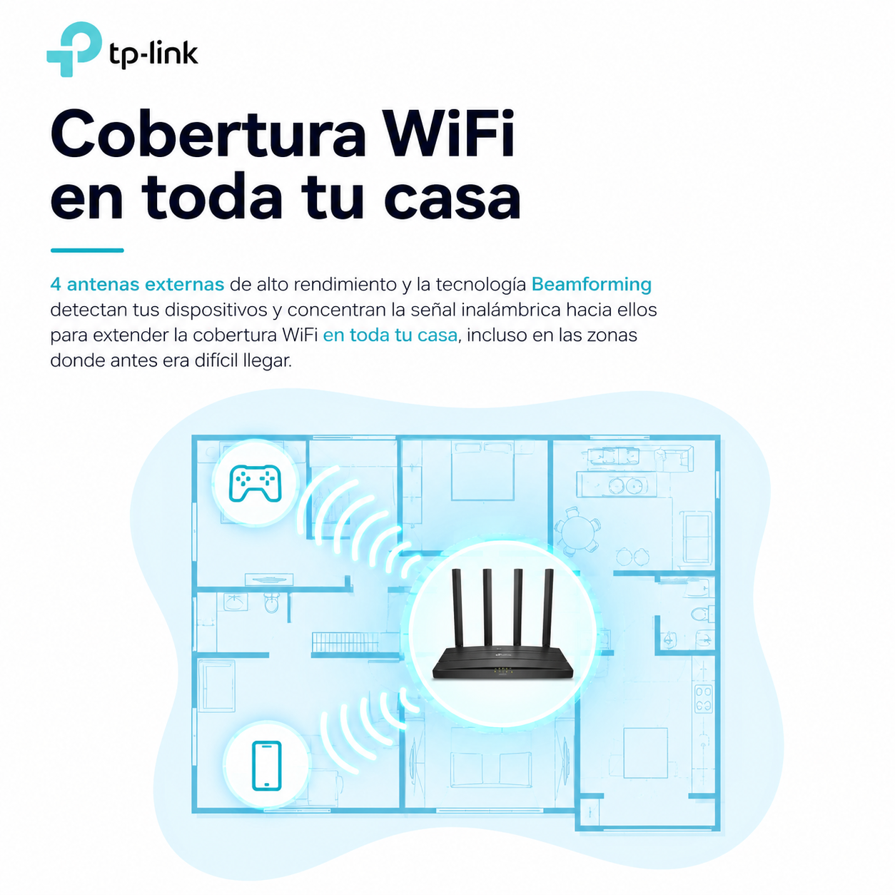 Router TP-Link Wifi 6 Dual Band Archer AX12 AX1500 Streaming