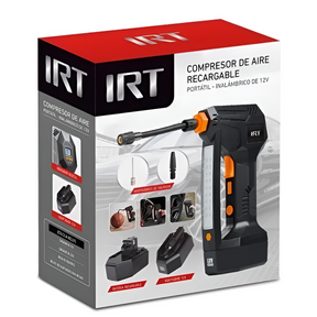 Inflador De Neumaticos Irt Recargable De Alta Potencia