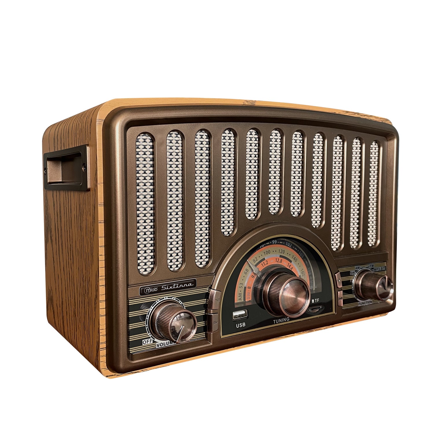 Parlante Portátil BT Retro Sixtinna Años 1930 AM/ FM/ SW
