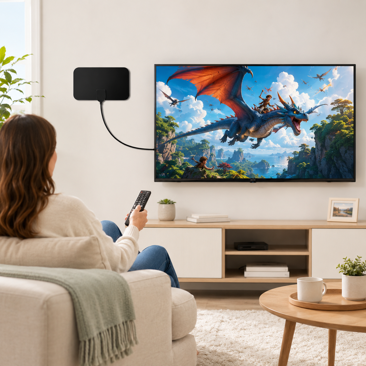 Antena de TV Digital Ultra HD 4K/ FHD de Alta Ganancia TL628