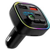 Transmisor FM Bluetooth + Puerto Quick Charge 20W 12/24V RGB