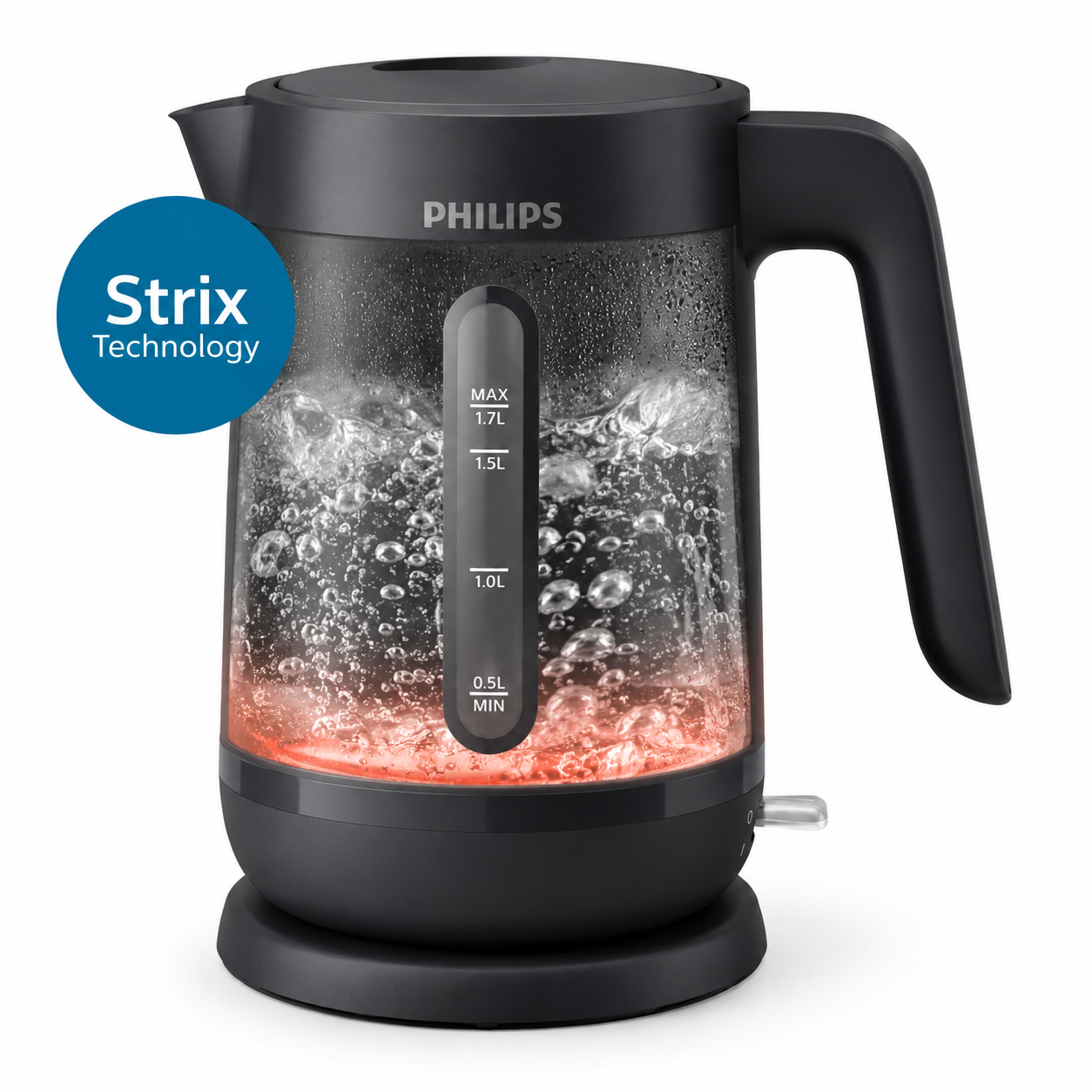 Hervidor Philips 1.7 Litros con Base Giratoria de 360° Black