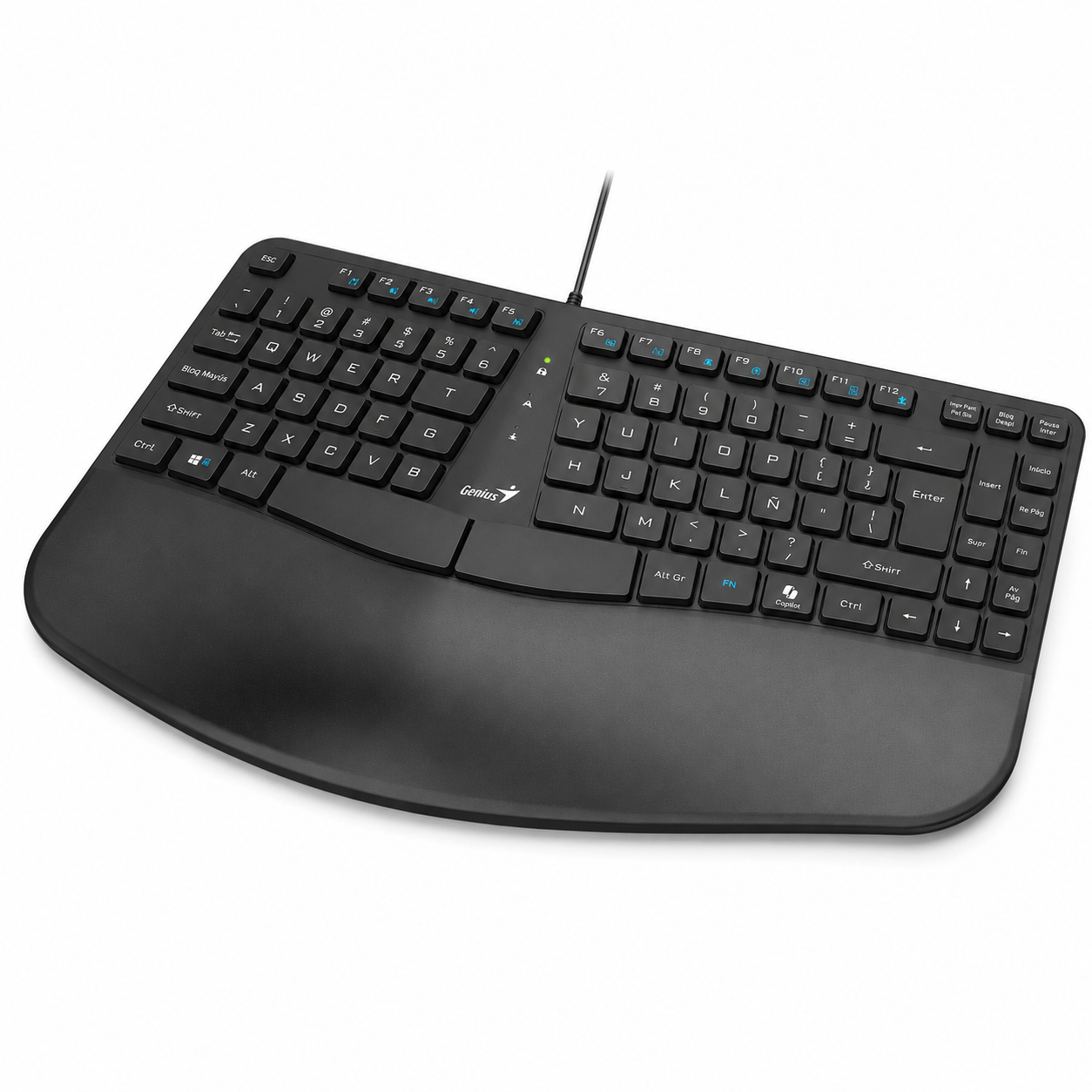 Teclado Ergonómico con apoya Muñecas Enterprise Copilot AI