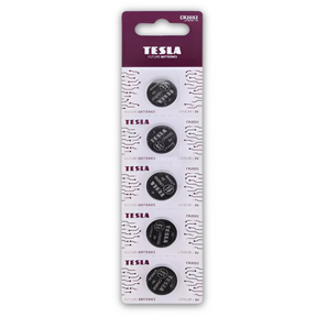 Pack de 5 Pilas CR2032 TESLA Lithium Line 3V