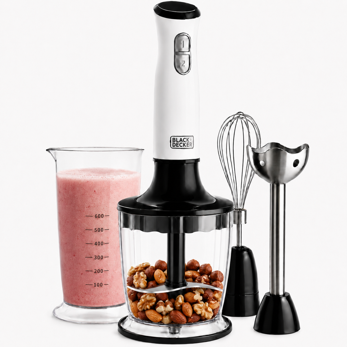 Batidora De Inmersion 3 en 1 Black + Decker 700W HB24710-CL