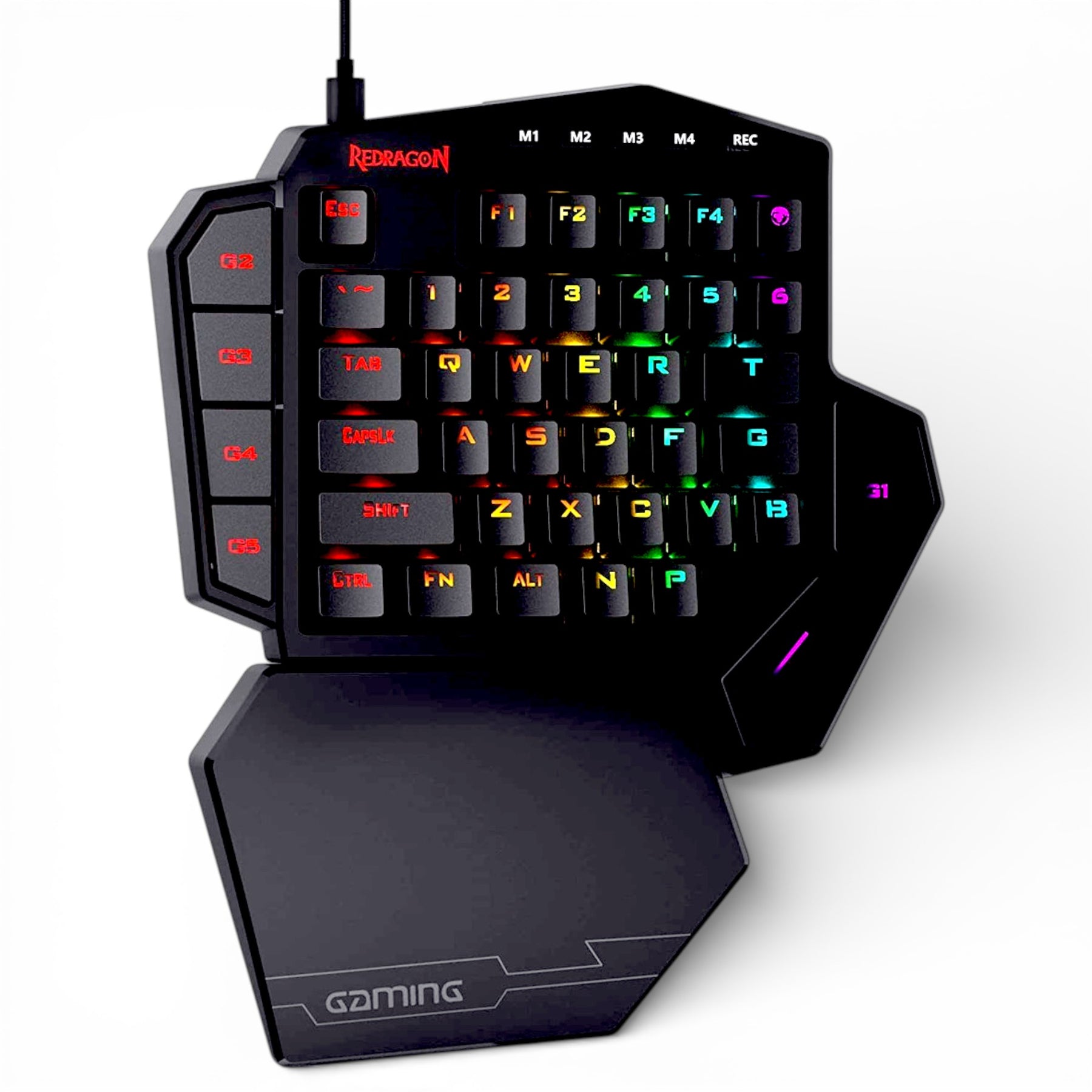 Teclado Redragon Mecánico Para Una Mano RGB Diti K585