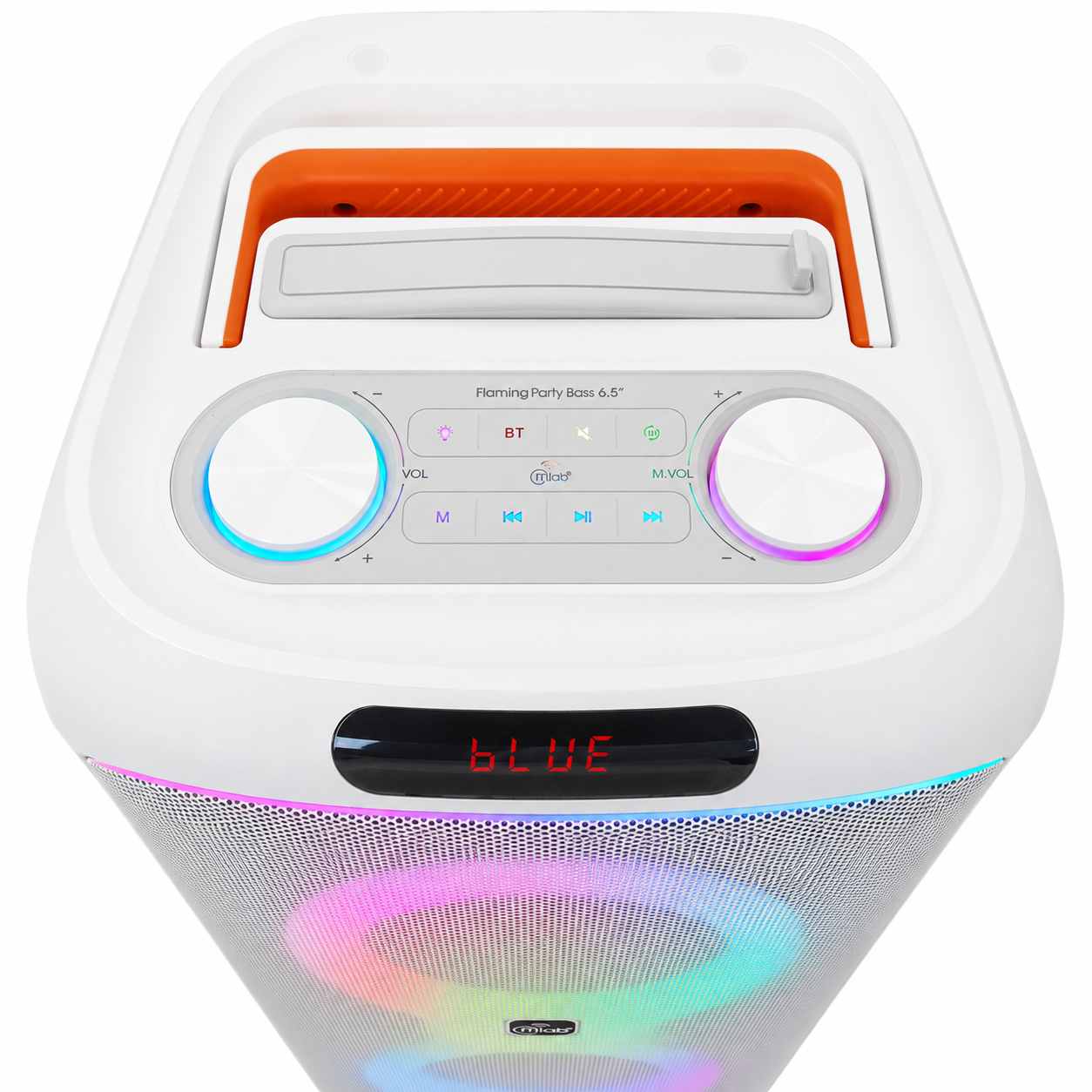 Parlante Karaoke 6" Flaming Party Bass White MicWireless 45W