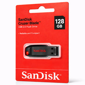 Pendrive Sandisk 128 GB Cruzer Blade USB 2.0 Flash Drive Z50