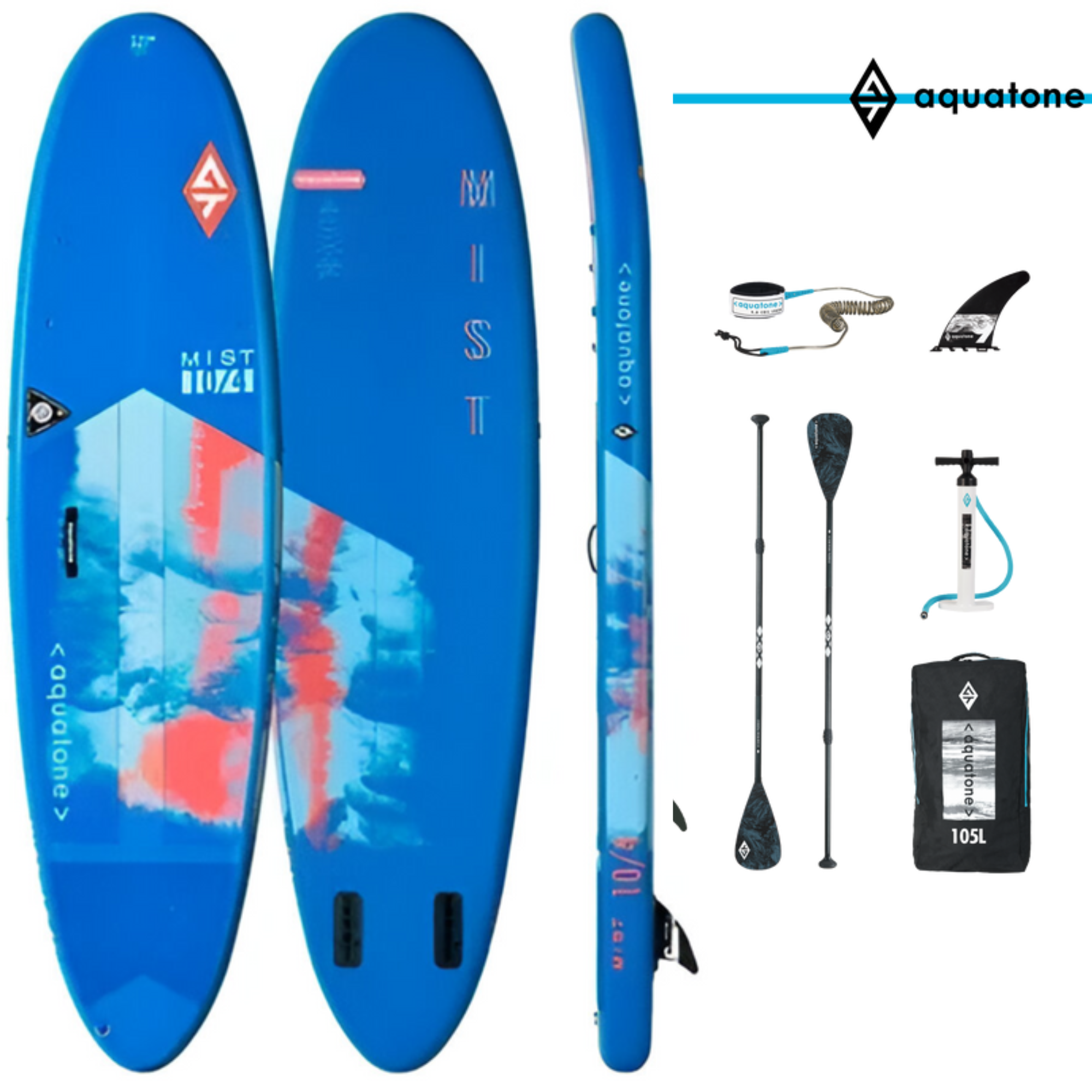 Tabla Stand Up Paddle Aquatone 10,4 All Round Sup FULL KIT
