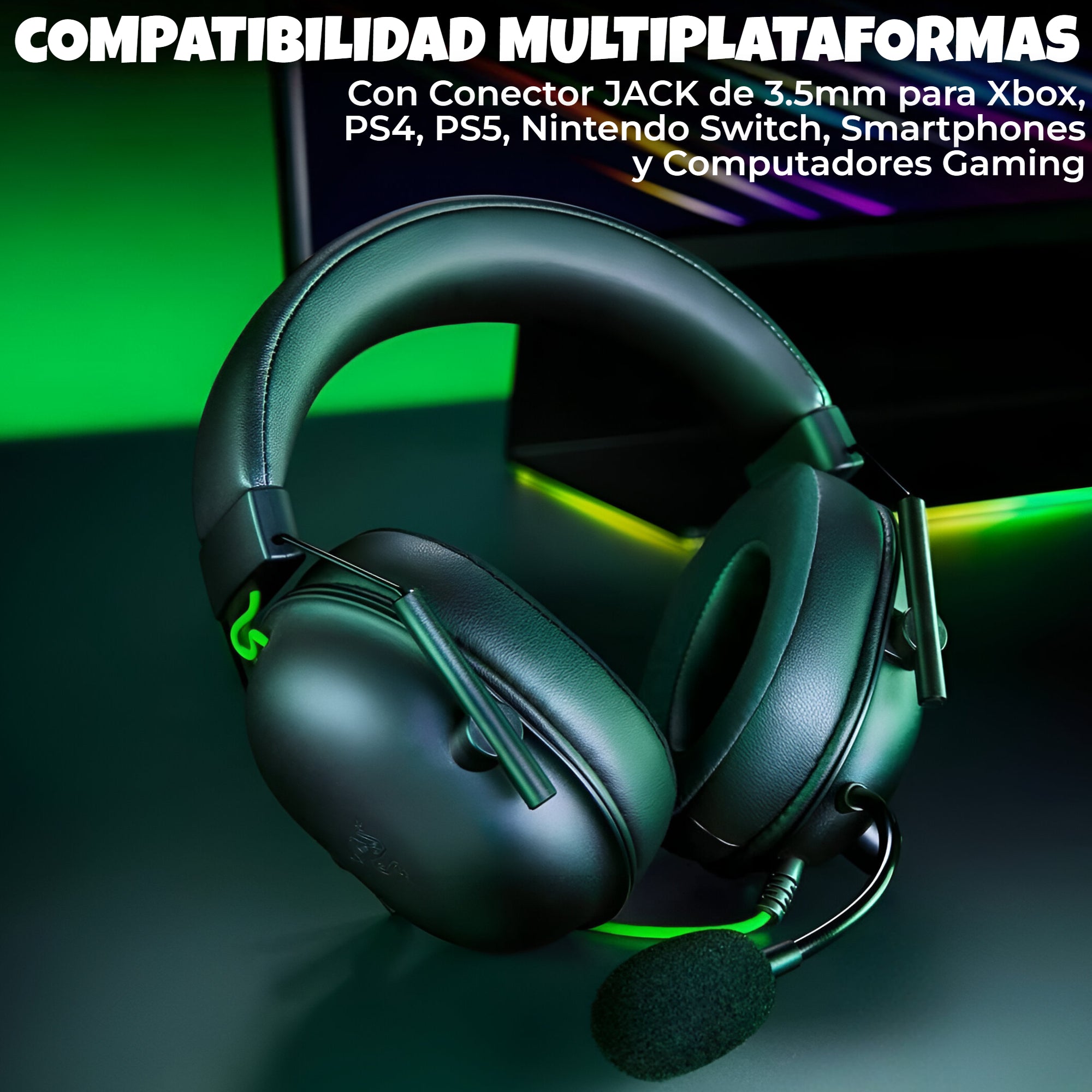 Audifonos Gamer Razer Black Shark V2 X Audio 7.1 Pc Ps4 Xbox