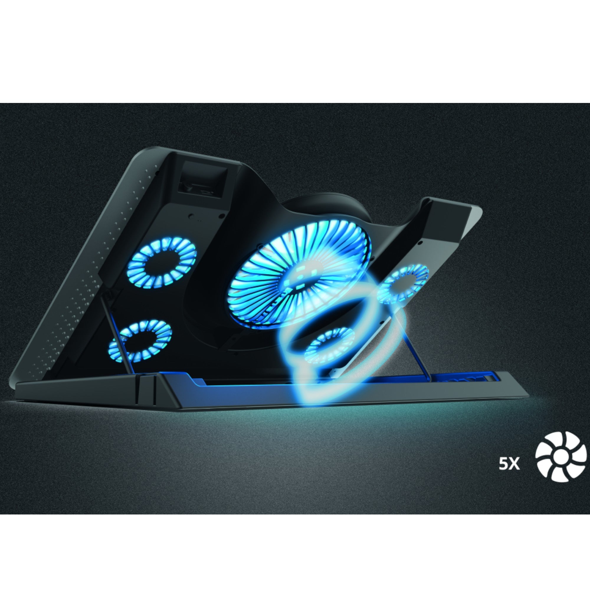 Ventilador para Notebook Profesional 5FAN Trust Quno GXT1125