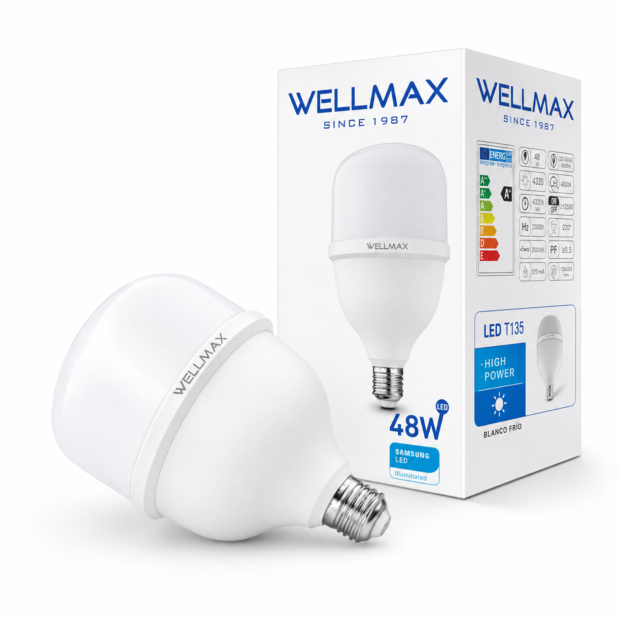 Ampolleta LED Hammer 48W Luz Fria E27 Con Chip LED Samsung