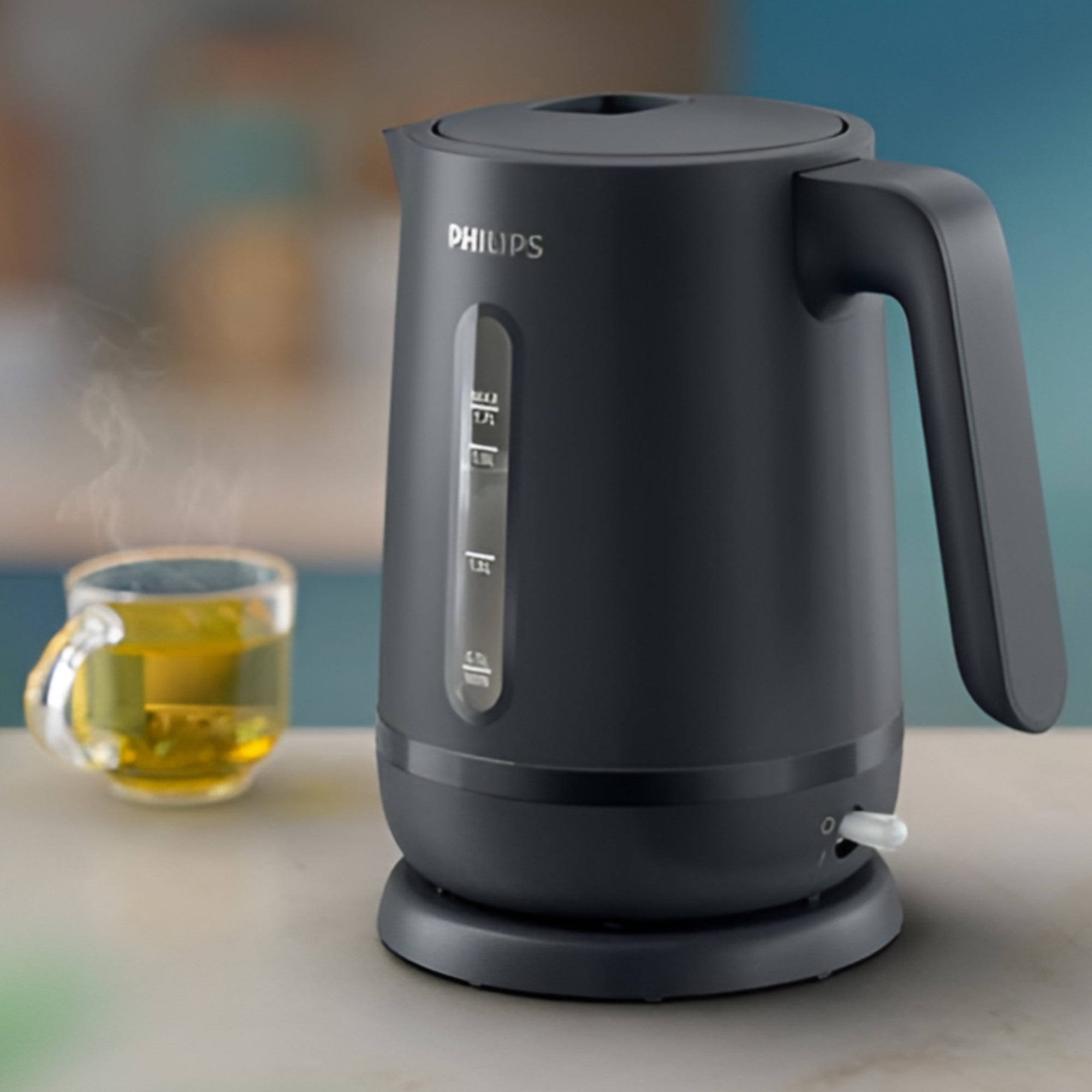 Hervidor Philips 1.7 Litros con Base Giratoria de 360° Black