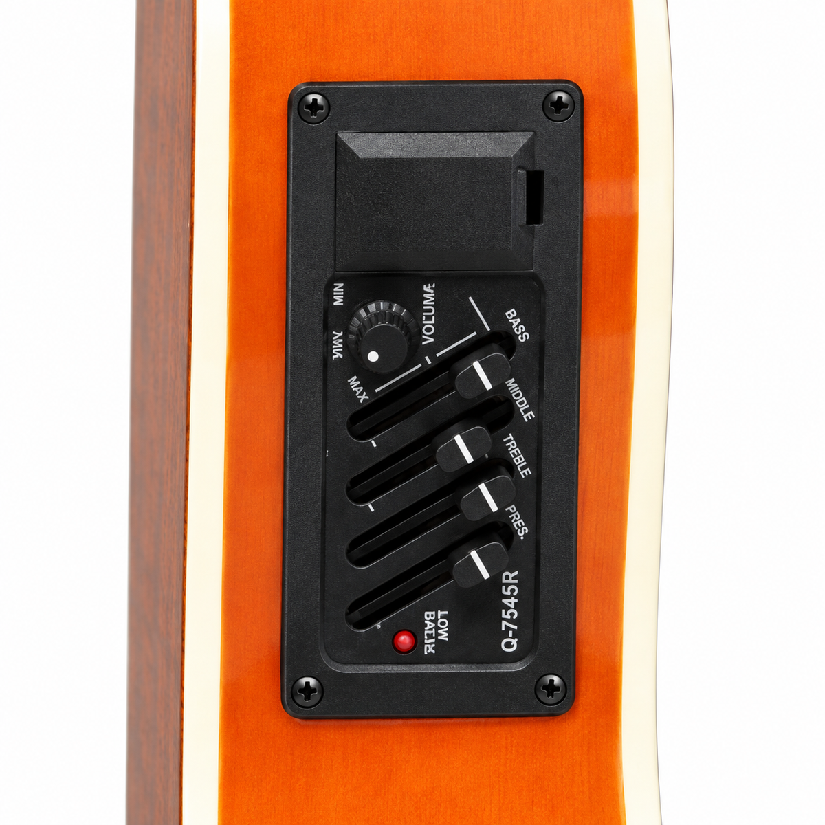 Guitarra Electroacústica Sevillana 39” Ultra Delgada Con Alma Ajustable y Funda