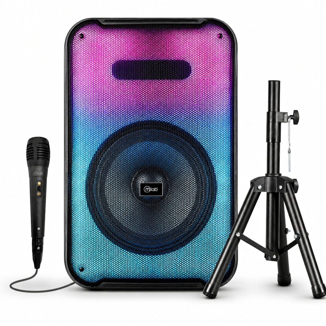 Parlante Bluetooth Flaming Ambiglow 12" RGB (Atril+ Mic) 30W
