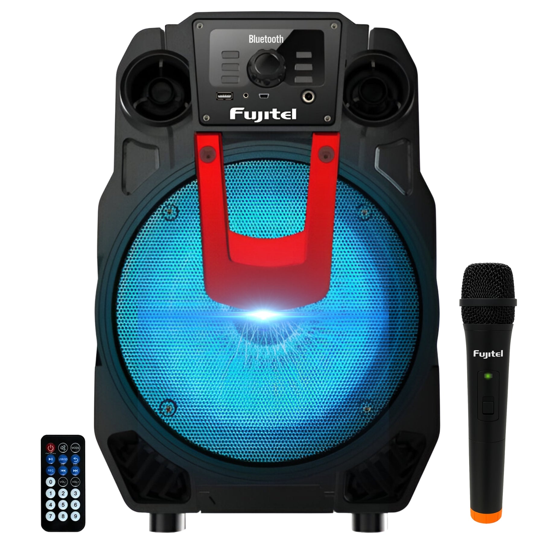 Parlante Karaoke con Micrófono inalámbrico BT8L Recargable