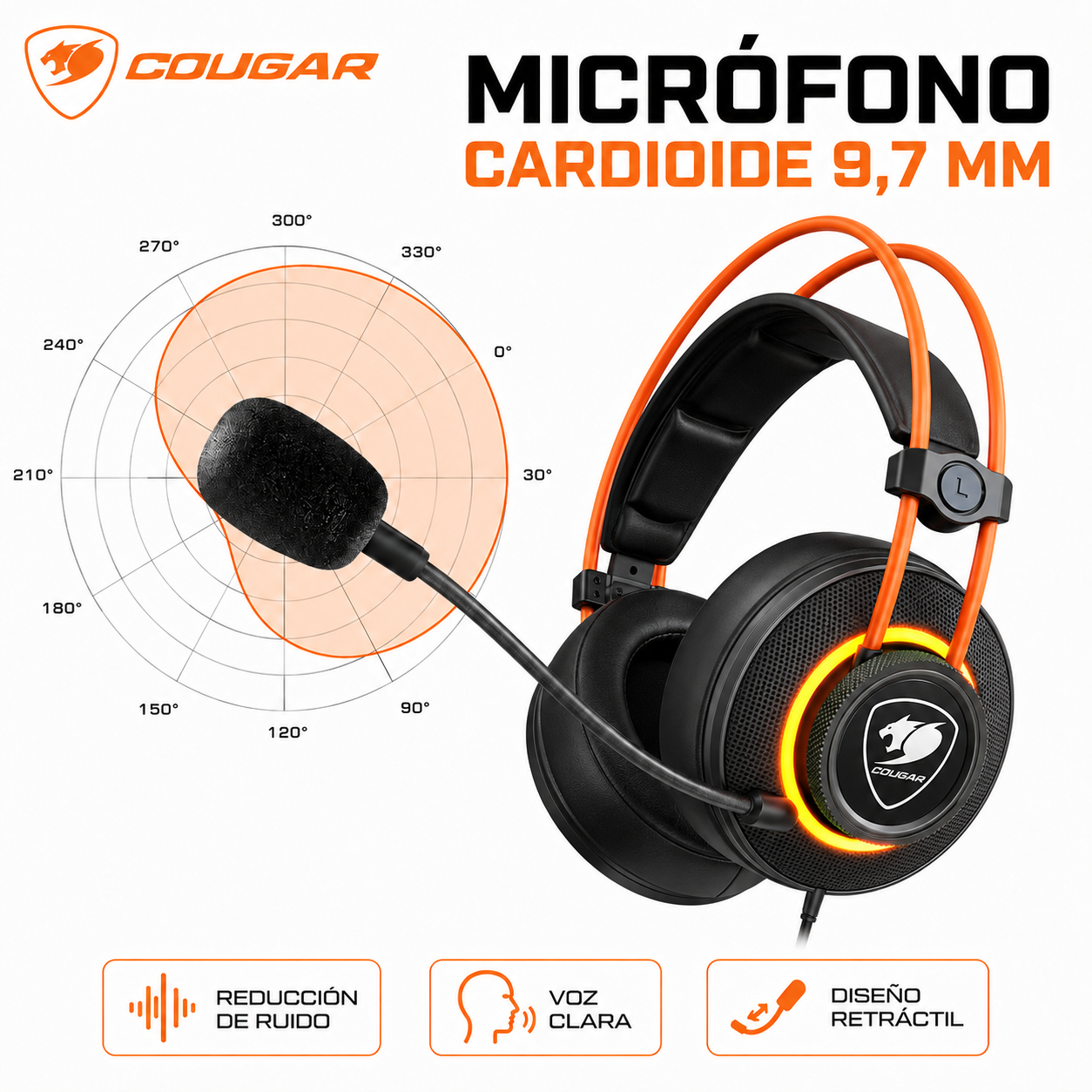 Audifono Cougar Immersa Pro Prix RGB USB 7.1 Multiplataforma