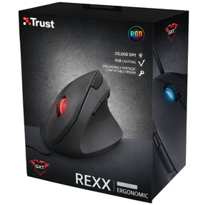 Mouse Gamer Vertical Pro Trust Gxt 144 Rexx 10.000 Dpi 22991