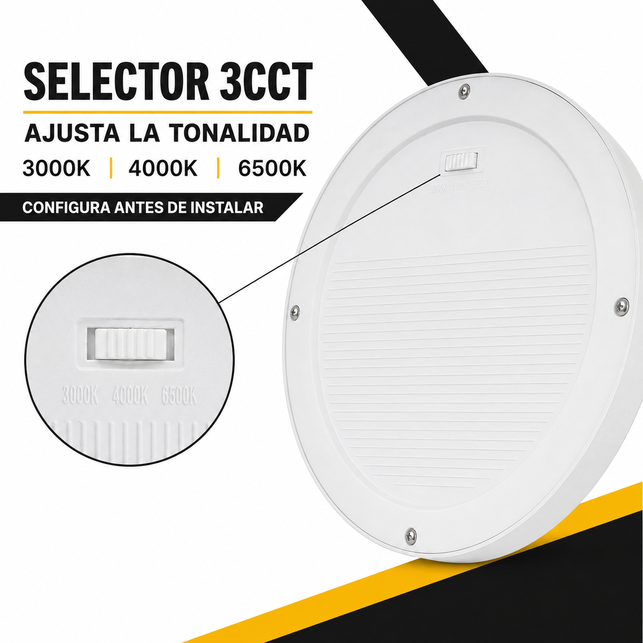 Plafón Led Sobrepuesto 24W CCT Luz Cálida/ Neutra/ Fría 29CM