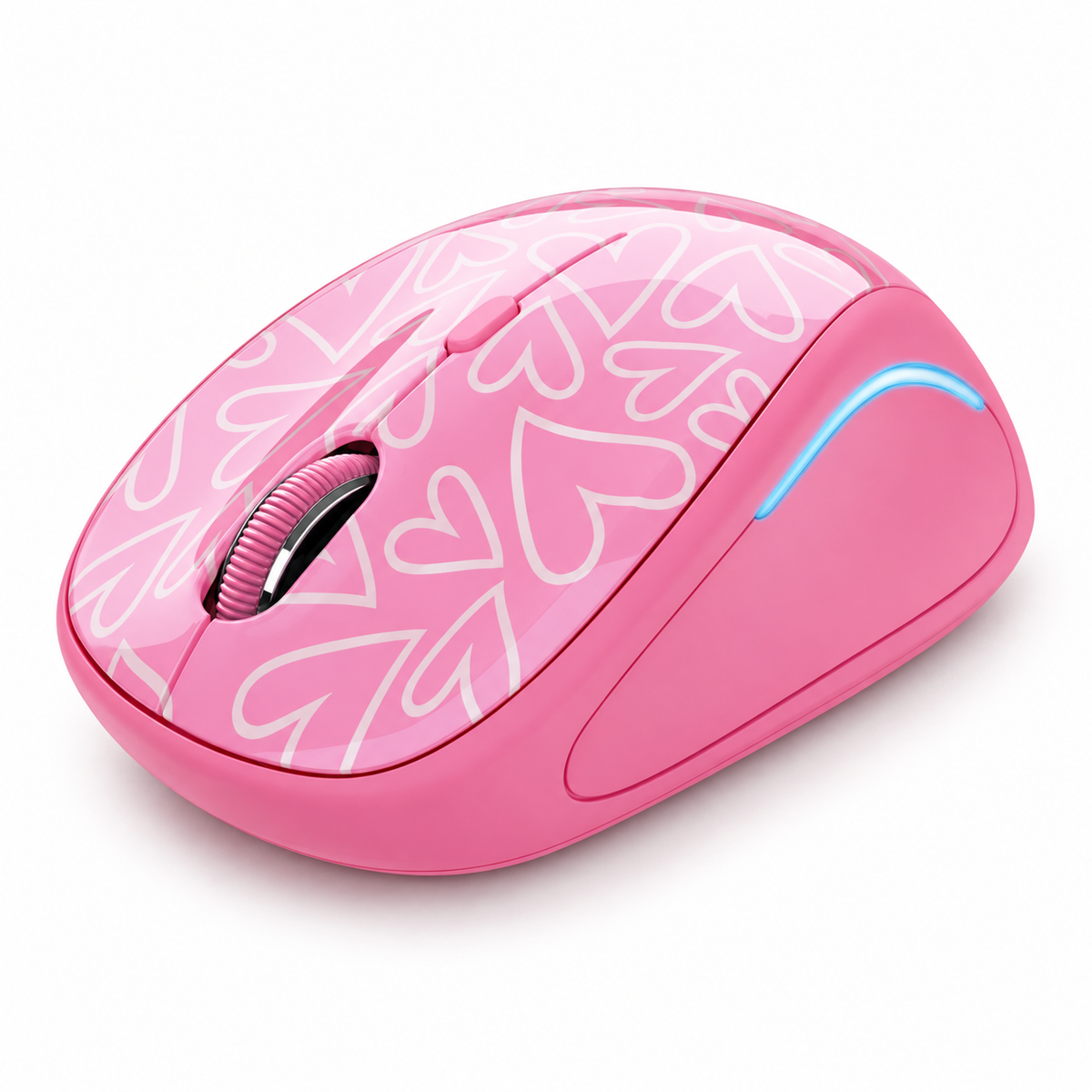 Mouse Inalambrico Rosado Retro Iluminado Rgb Trust Yvi 22336
